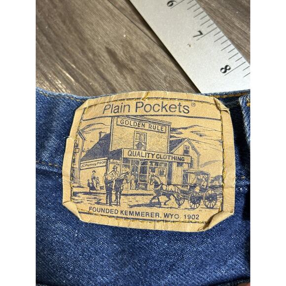 Vintage JCPenney Plain Pocket Flared Gray Denim Jeans 26x27 90s Y2K - Picture 7 of 7